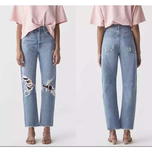 AGOLDE Denim - Agolde 90s Jean Size 29 Style A068C-811 Distressed Medium Wash Barrel Leg